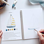 Seaside watercolor workbook emily lex studio