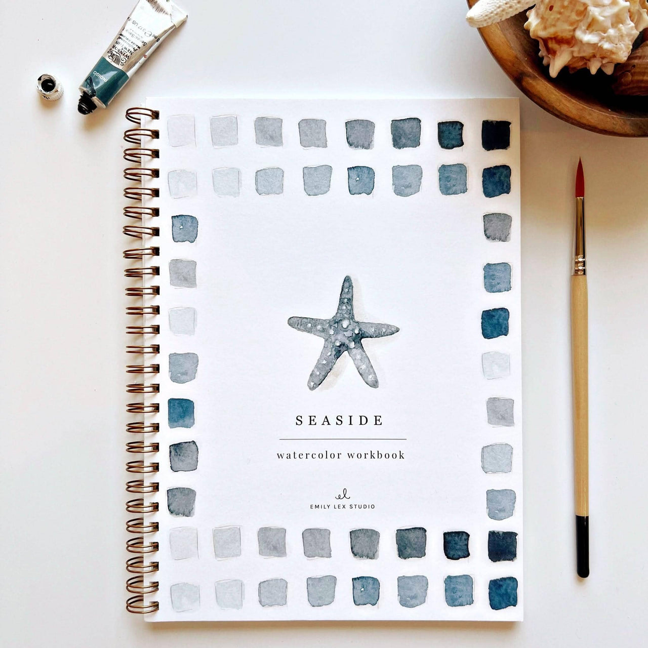 Seaside watercolor workbook emily lex studio