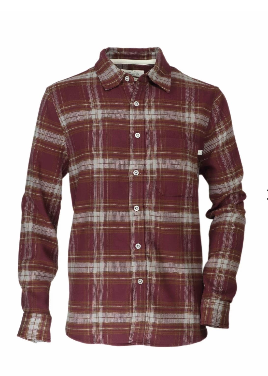 Seawool Stretch Flannel, Burgundy Purnell LLC Men's Clothing