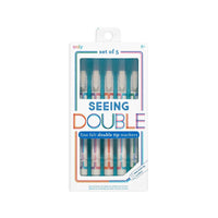 Thumbnail for Seeing Double Fine Felt DoubleTip Markers - Set of 5 / 10 Co OOLY