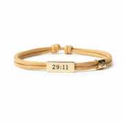 Sentiment Cord Bracelet-Jeremiah 29:11, Trust the Process Lenny & Eva