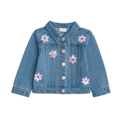 Sequin Daisy Denim Jacket by Mud Pie Child Mud Pie CHILDREN 2T-3T