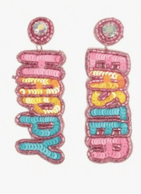Thumbnail for Sequin Happy Easter Earrings Sugar Beez Boutique
