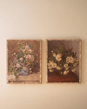 Set of Two Canvas Paint Over Print Floral Wall Art, 15.5x20 Kalalou, Inc. Artwork