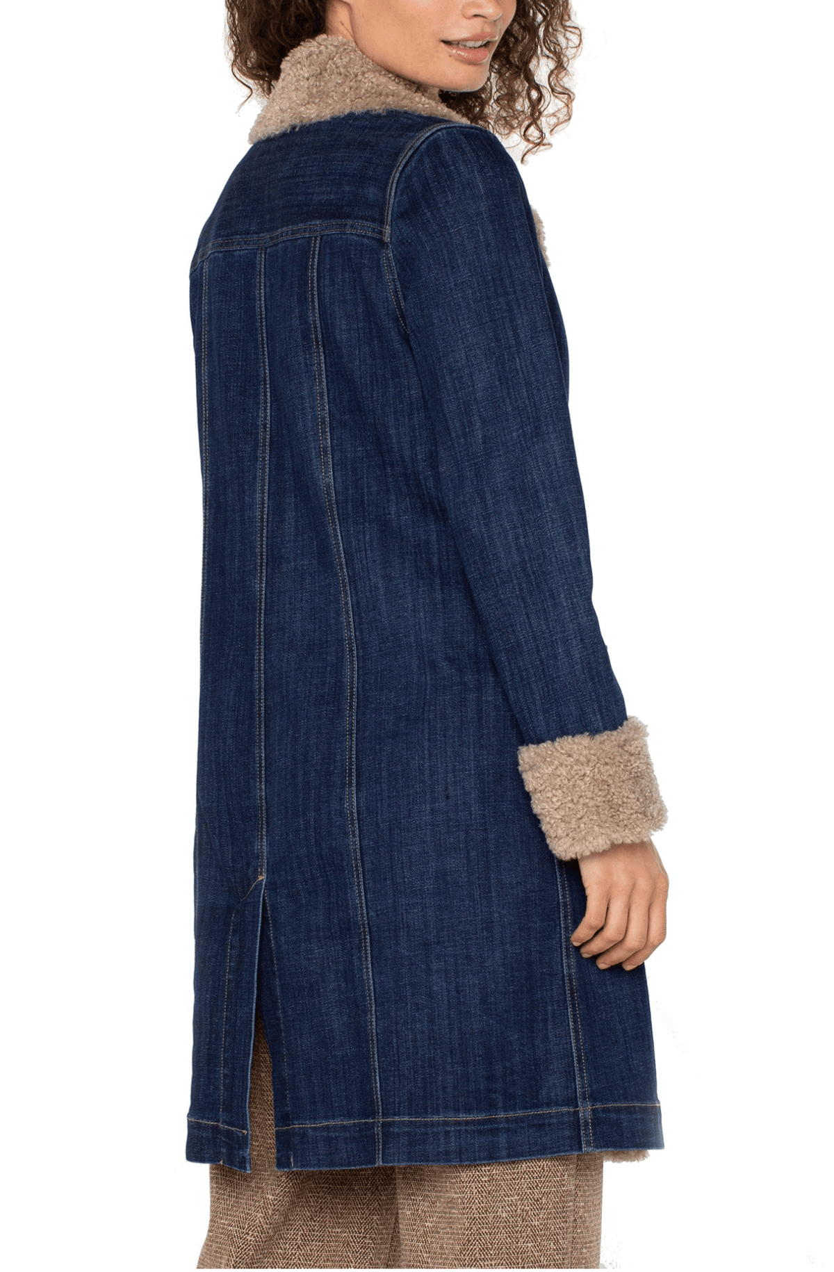 Sherpa Trimmed Notch Collar Jacket 28' Hps, Rinse Wash Liverpool Outerwear