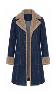 Sherpa Trimmed Notch Collar Jacket 28' Hps, Rinse Wash Liverpool Outerwear