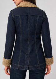 Sherpa Trimmed Notch Collar Jacket 28' Hps, Rinse Wash Liverpool Outerwear