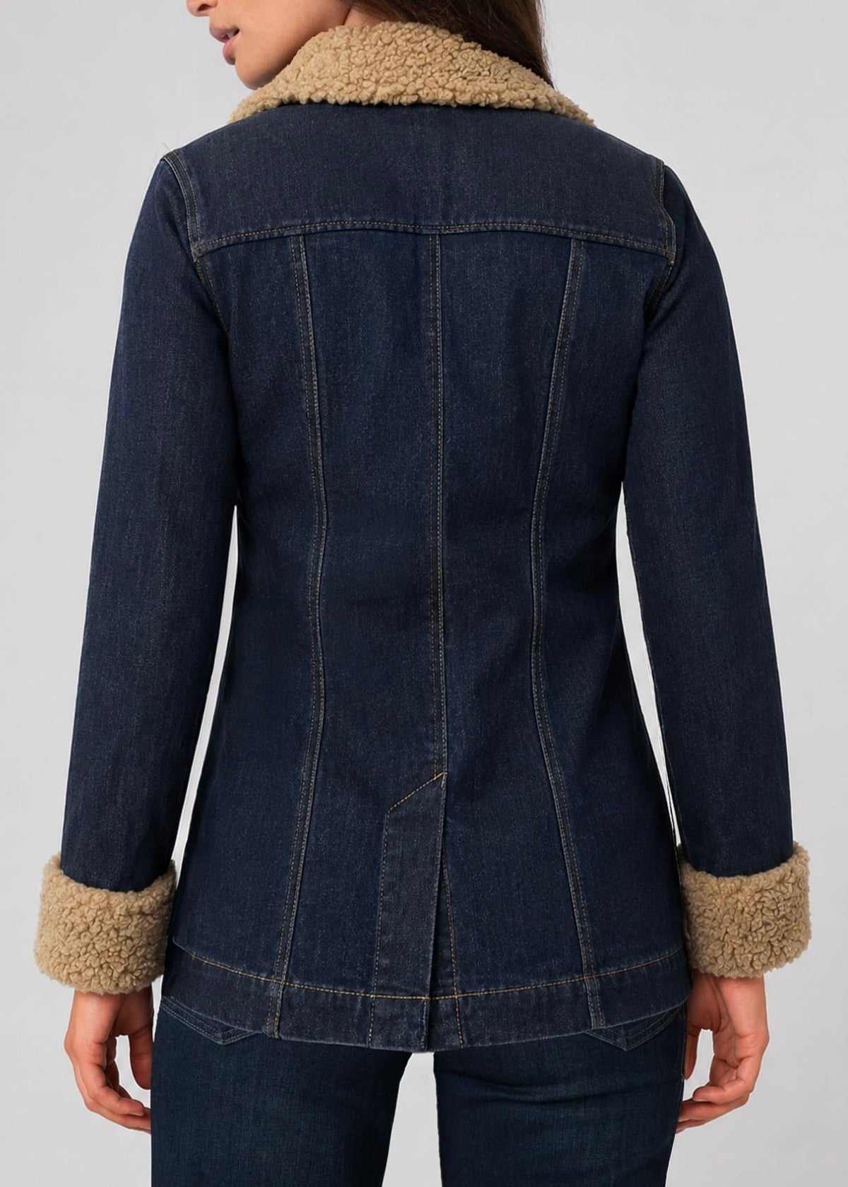 Sherpa Trimmed Notch Collar Jacket 28' Hps, Rinse Wash Liverpool Outerwear
