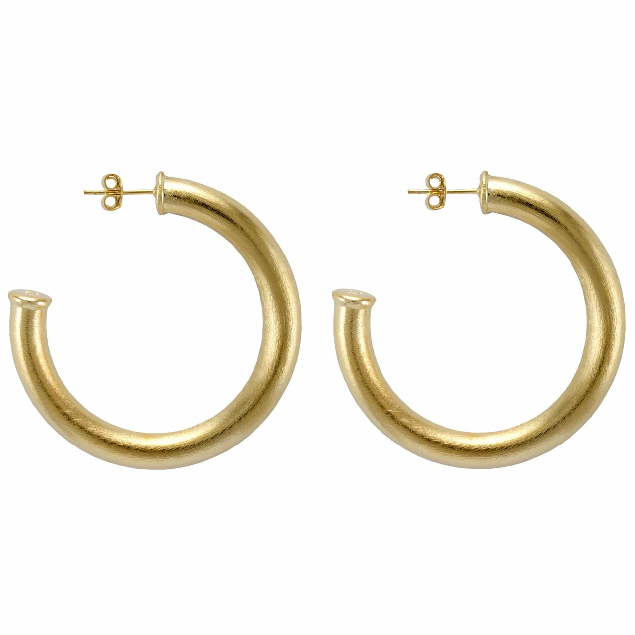 Shiny Champagne Chantal Hoops by Sheila Fajl 1.75" Sheila Fajl Jewelry