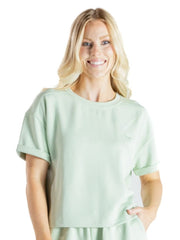 Short Sleeve Tee Cropped Sage by Simply Southern Simply Southern T-shirt