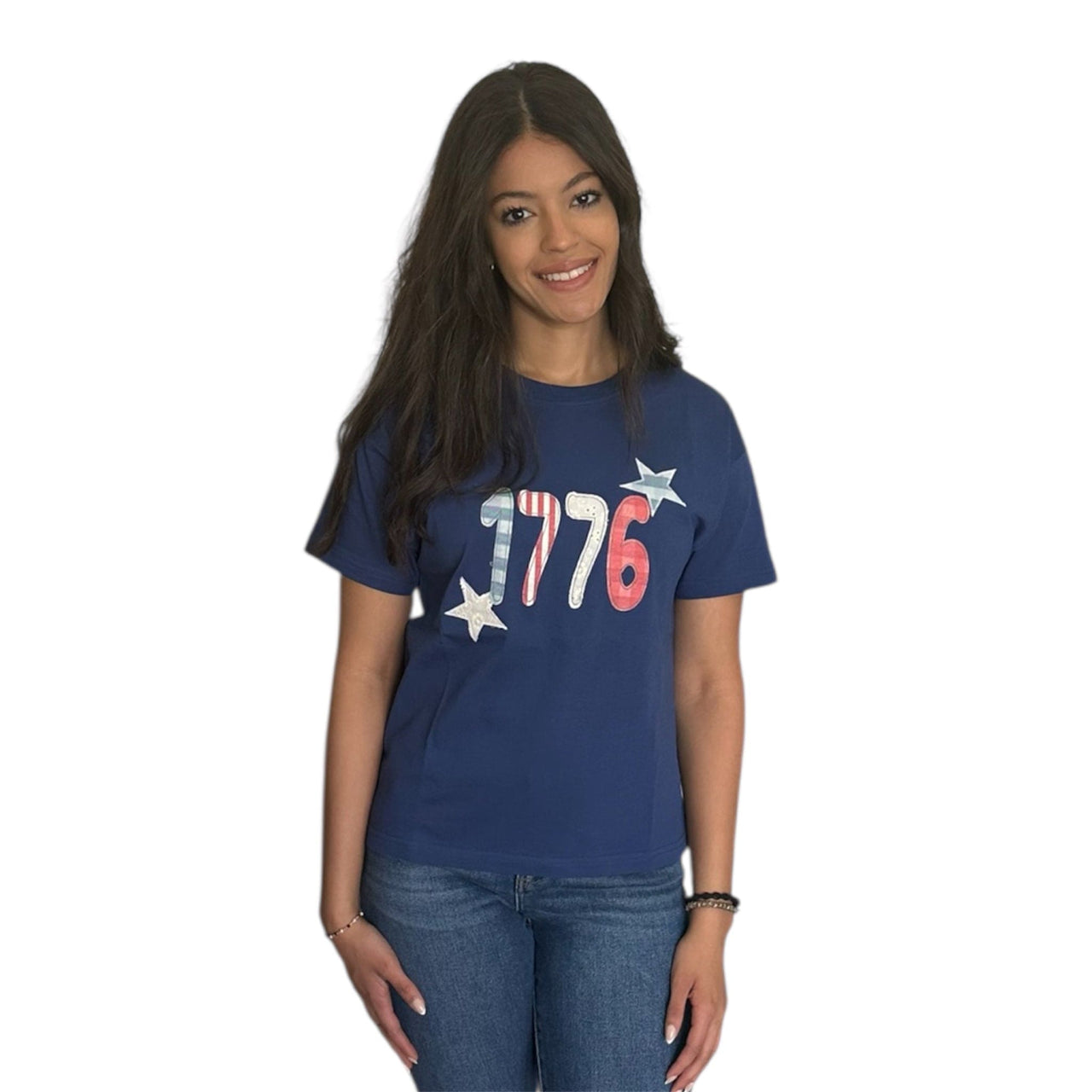 Short Sleeve Tee USA Applique by Simply Southern Simply Southern T-shirt