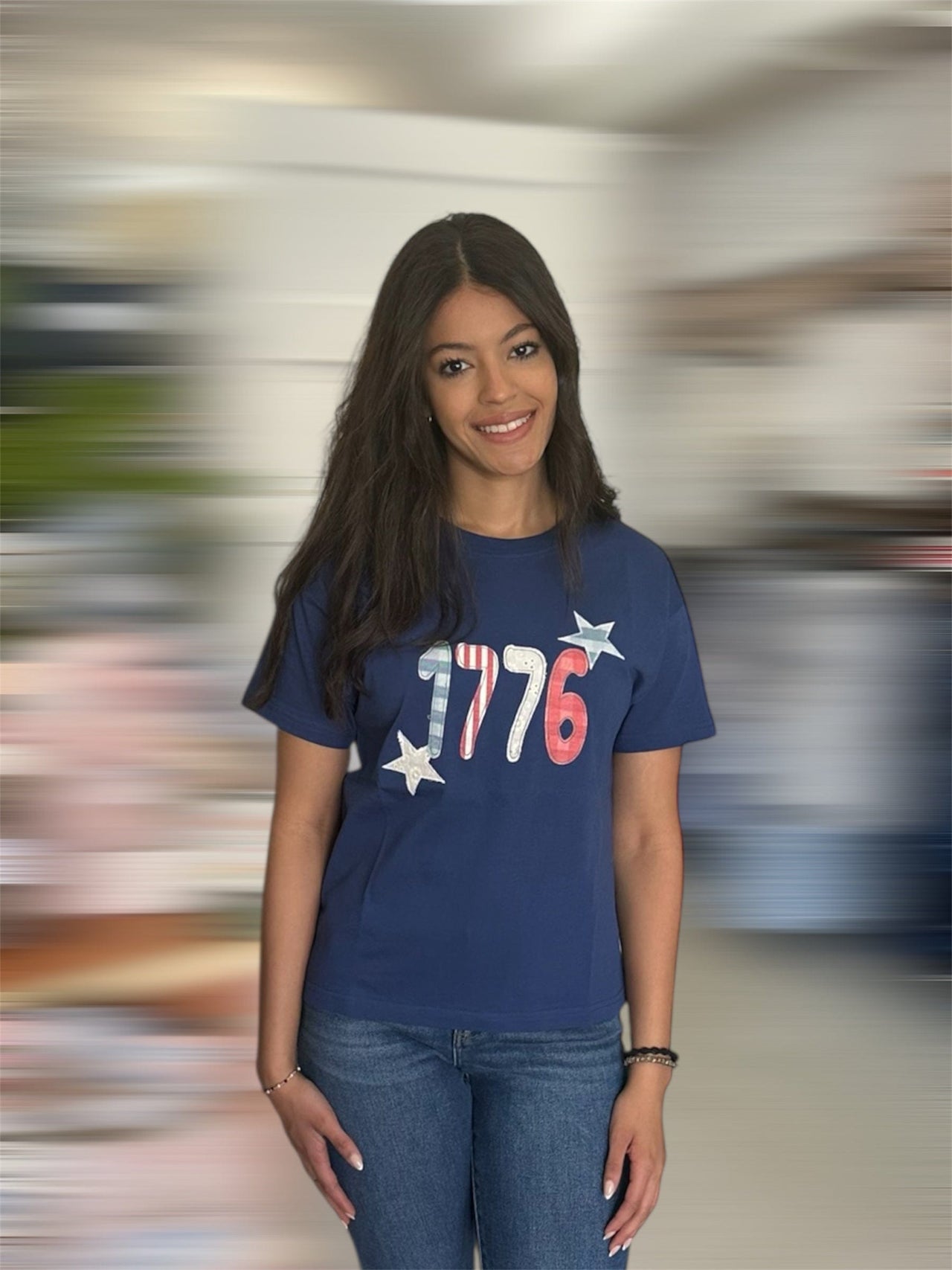 Short Sleeve Tee USA Applique by Simply Southern Simply Southern T-shirt