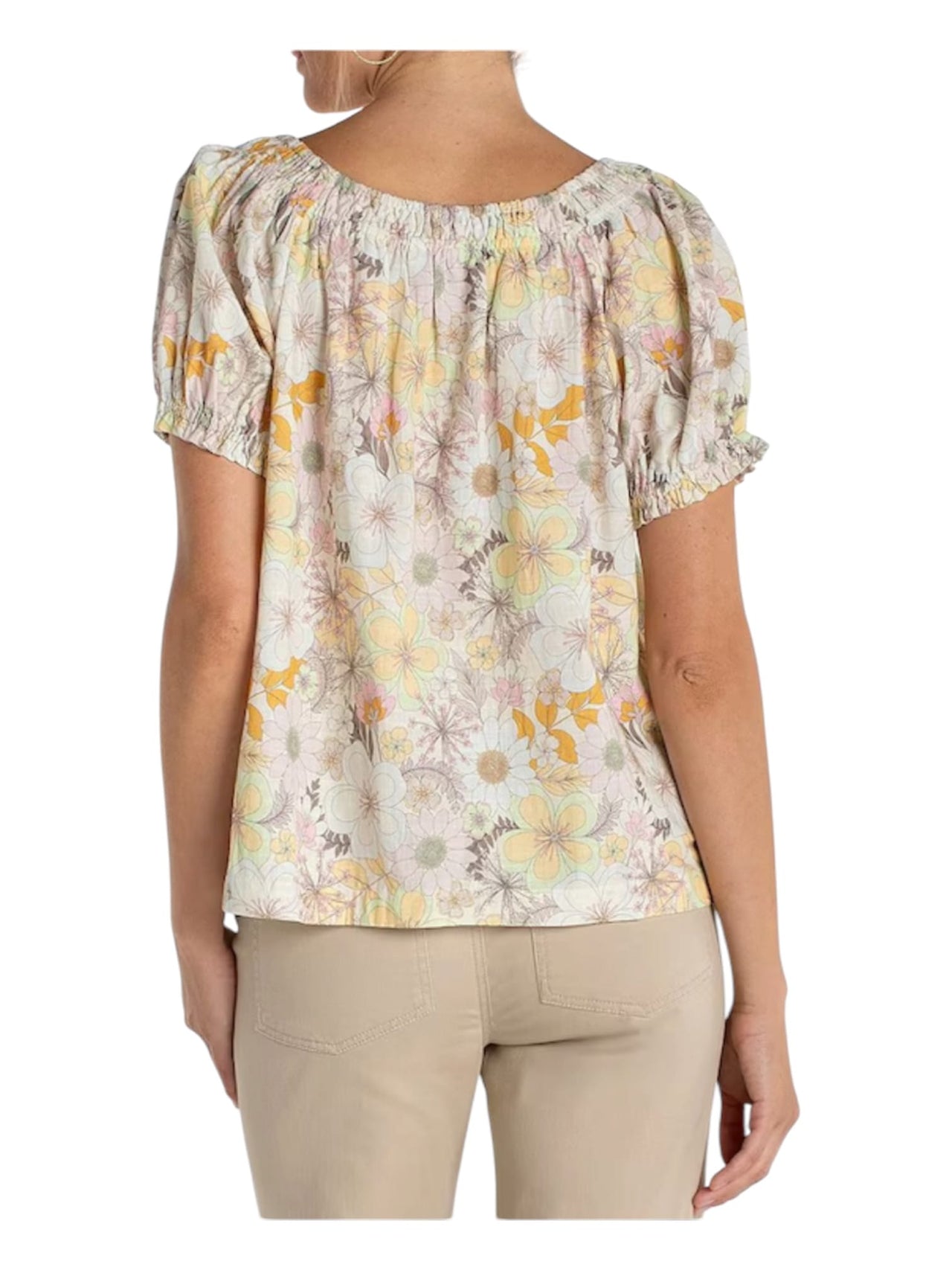 Short Sleeve Tie Neck Liverpool Casual Top