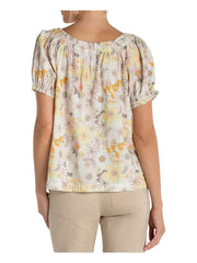 Short Sleeve Tie Neck Liverpool Casual Top