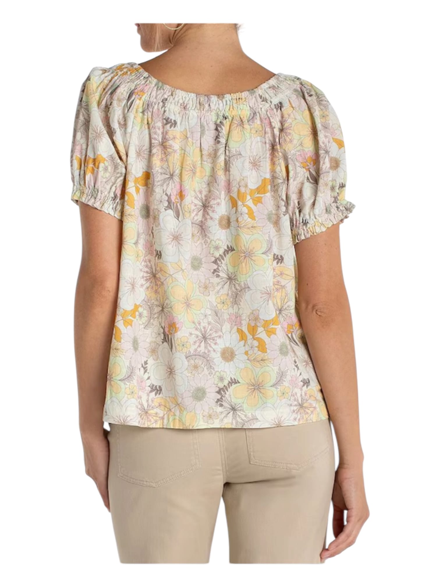 Short Sleeve Tie Neck Liverpool Casual Top