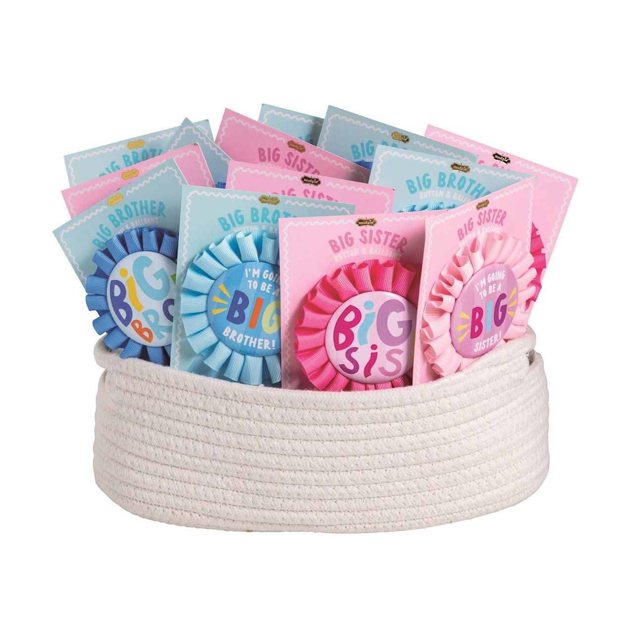 Sibling Button & Balloon | Big Sis or Bro Mud Pie Baby