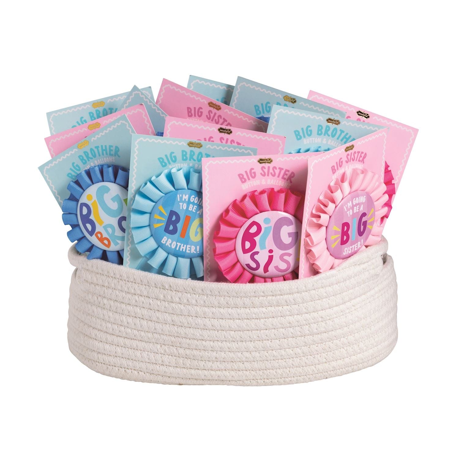 Sibling Button & Balloon | Big Sis or Bro Mud Pie Baby