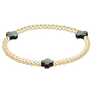 Signature Cross 3mm Gold Bracelet, Black Tahitian Mother of Pearl enewton design, LLC Bracelet