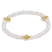 Signature Cross Gold 4mm Gemstone Bracelet, Aquamarine enewton design, LLC