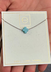Thumbnail for Signature Cross Necklace by E.Newton Designs e.newton Designs Necklace Turquoise