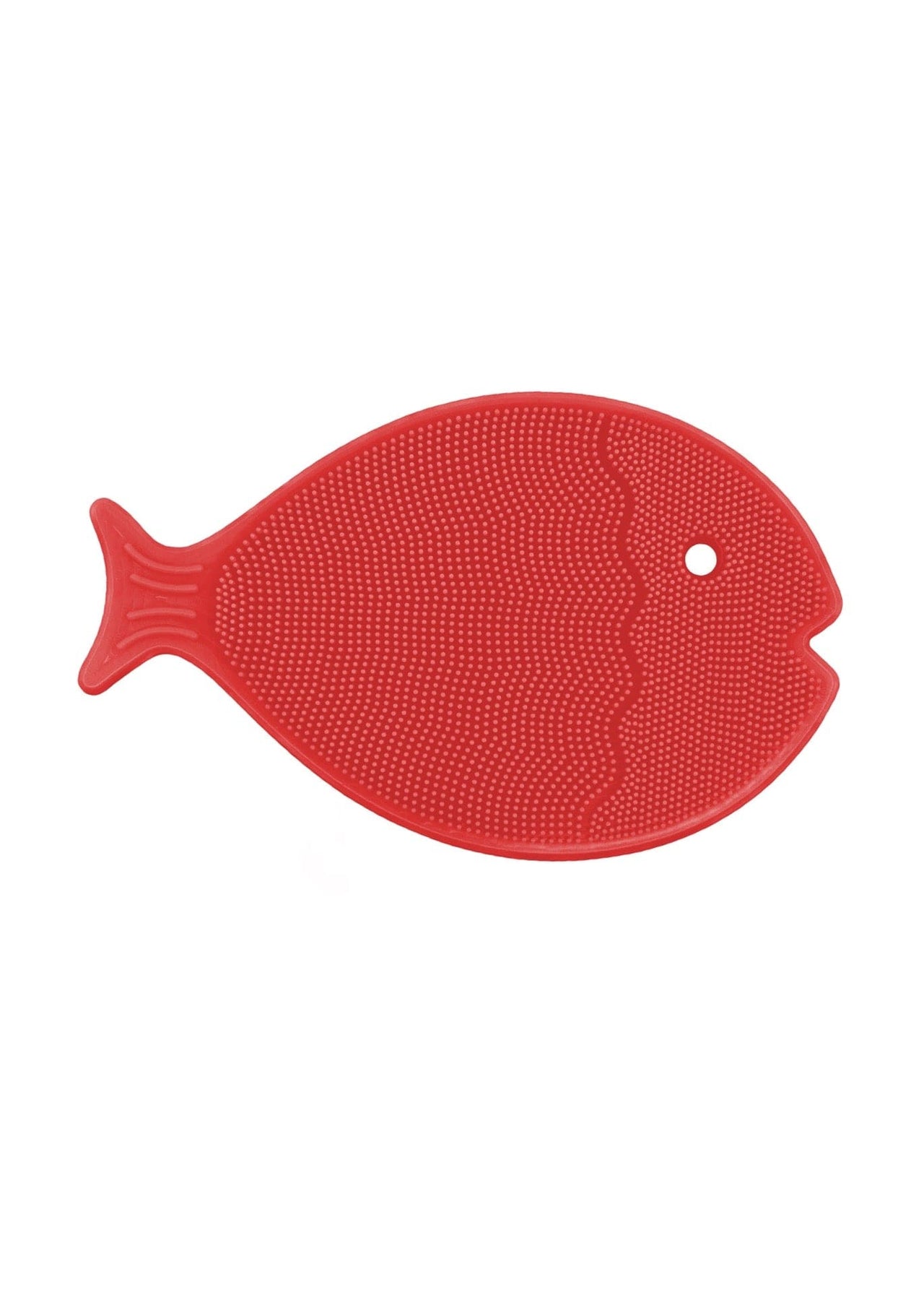 Silicone Fish Baby Scrubber from Innobaby Innobaby baby bath Red