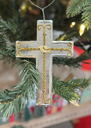 Silver Cross Ornament 6” Trade Cie LLC Christmas Ornament