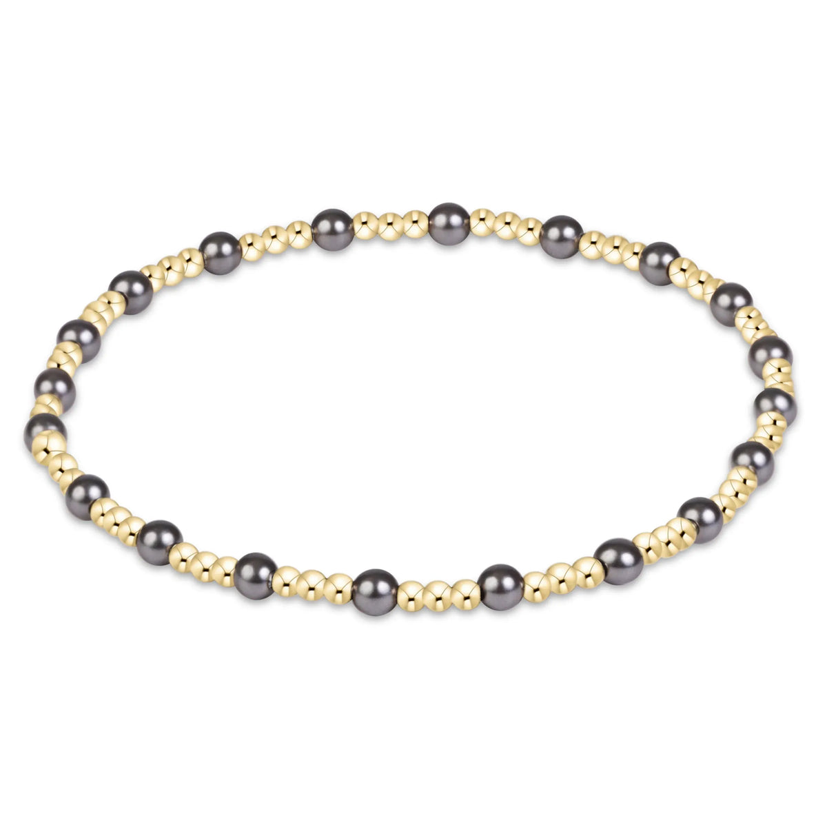 Sincerity Pearl Dark Grey 3Mm Bracelet e.newton Designs BRACELET