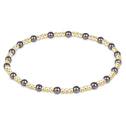 Sincerity Pearl Dark Grey 3Mm Bracelet e.newton Designs BRACELET