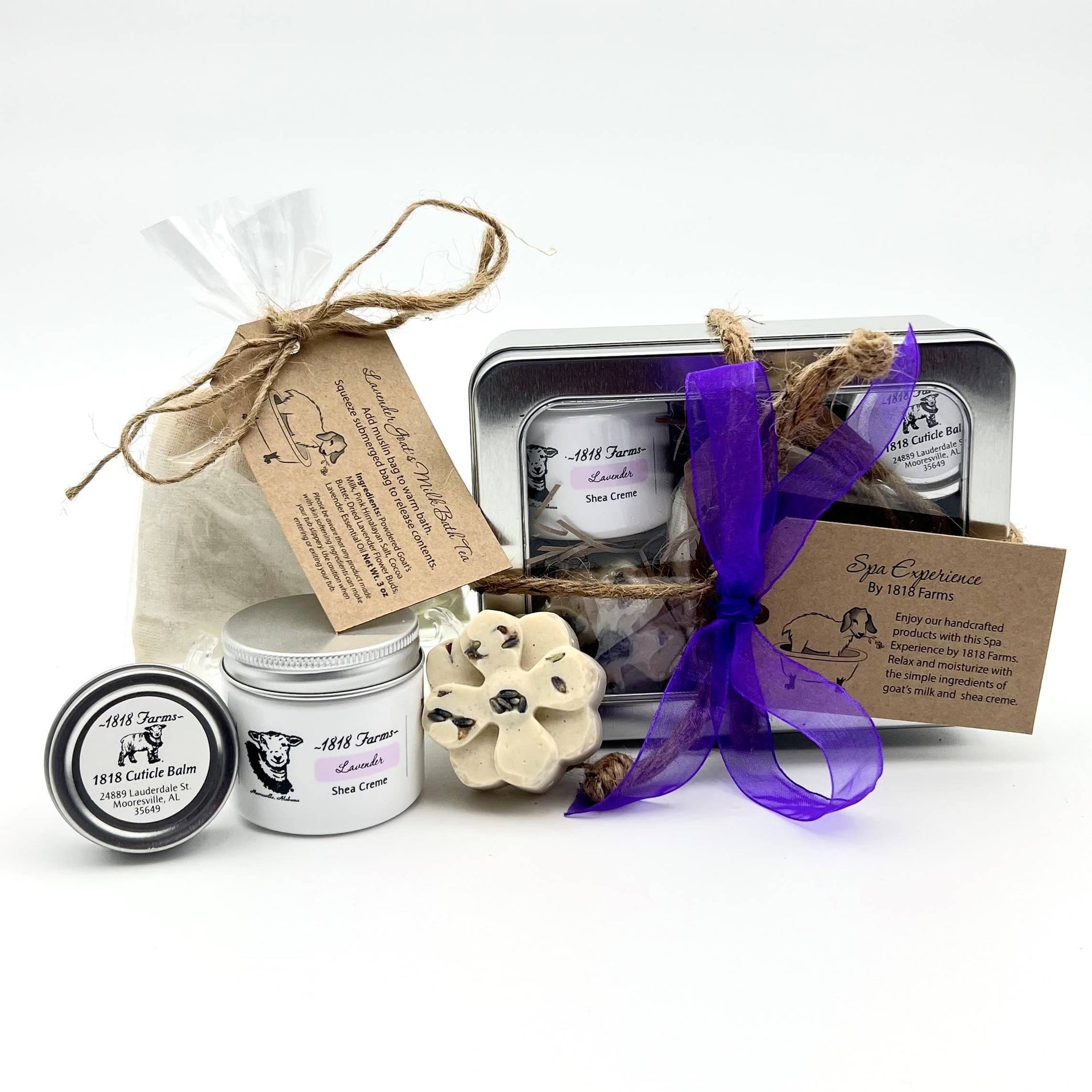 Skin Softening Spa Experience Tins: Wedding Cake 1818 Farms