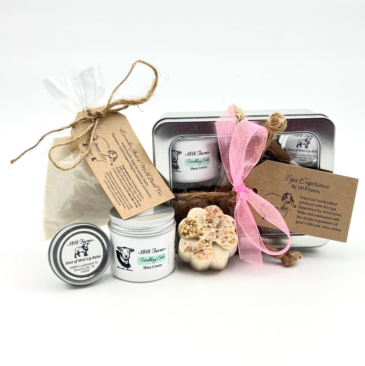 Skin Softening Spa Experience Tins: Wedding Cake 1818 Farms