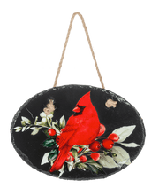 Slate Cardinal Hanging Ganz Wall art Bird Center Facing Left