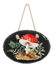Slate Mushroom Hanging Ganz Wall art Big Red