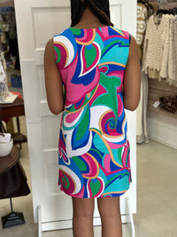 Thumbnail for Sleeveless Jersey Knit Print Dress Carre Noir Dress