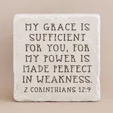 Small Scripture Stone from Ephesus Twelve Stone Art Inspiration 2 Corinthians 12:9