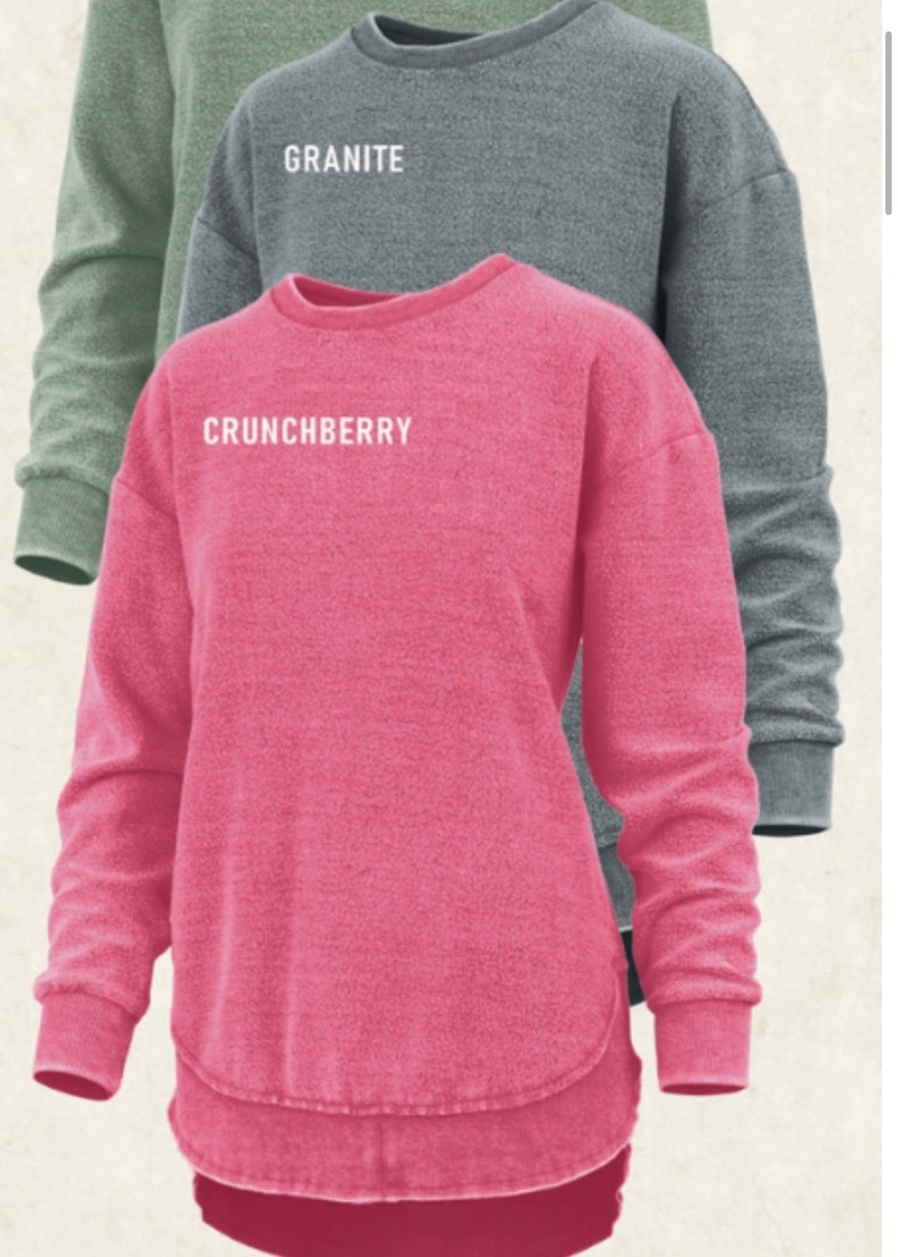 SoFriCo LS Top | Reverse Jessie Crew | 3 Colors Southern Fried Cotton Sweatshirt S / Bay