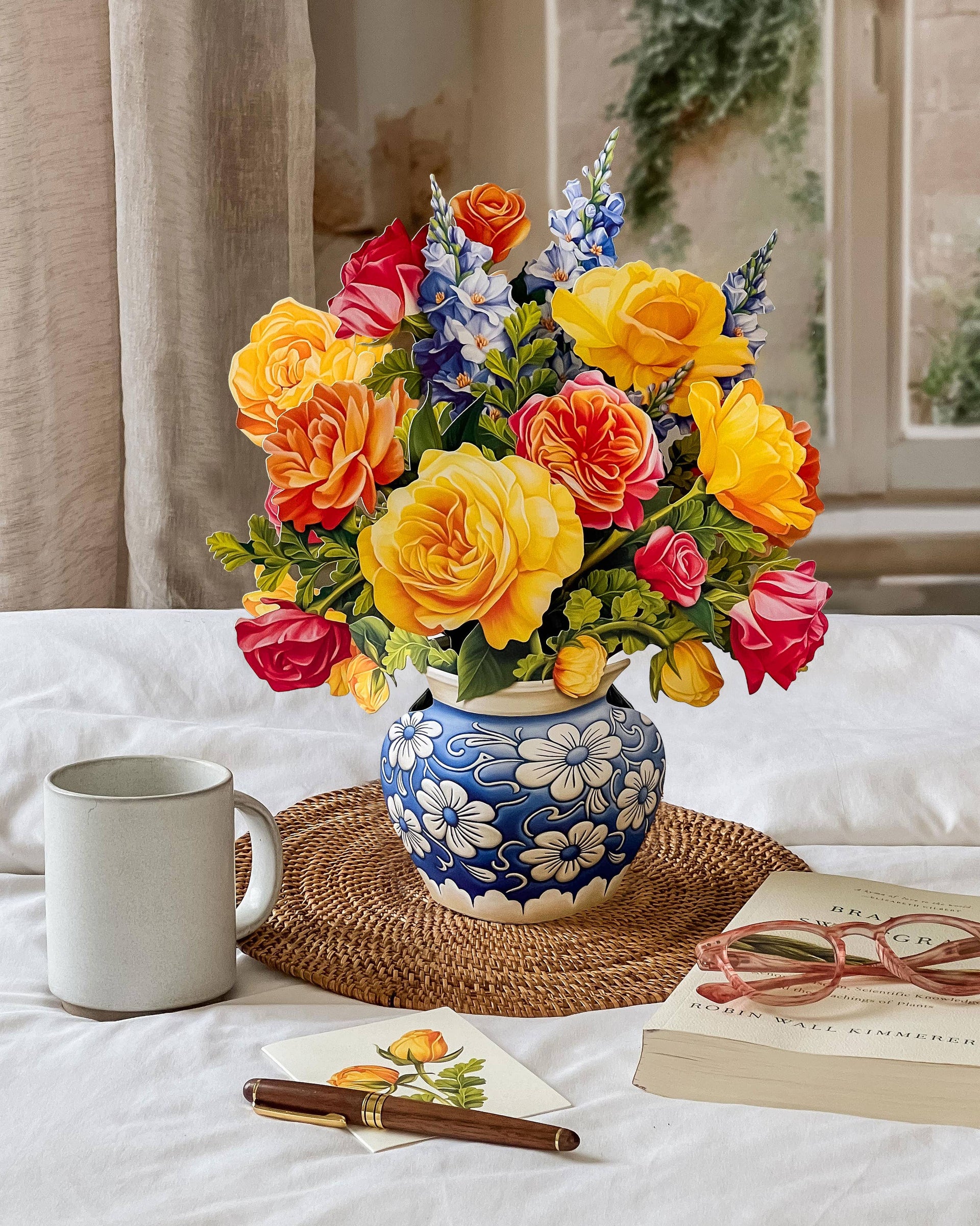 Sorbet Roses (8 Pop-up Greeting Cards) FreshCut Paper LLC
