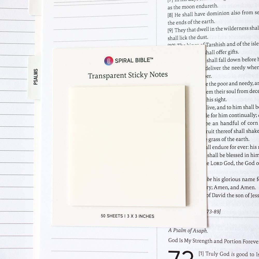 Spiral Bible™ Transparent Sticky Notes Spiral Bible