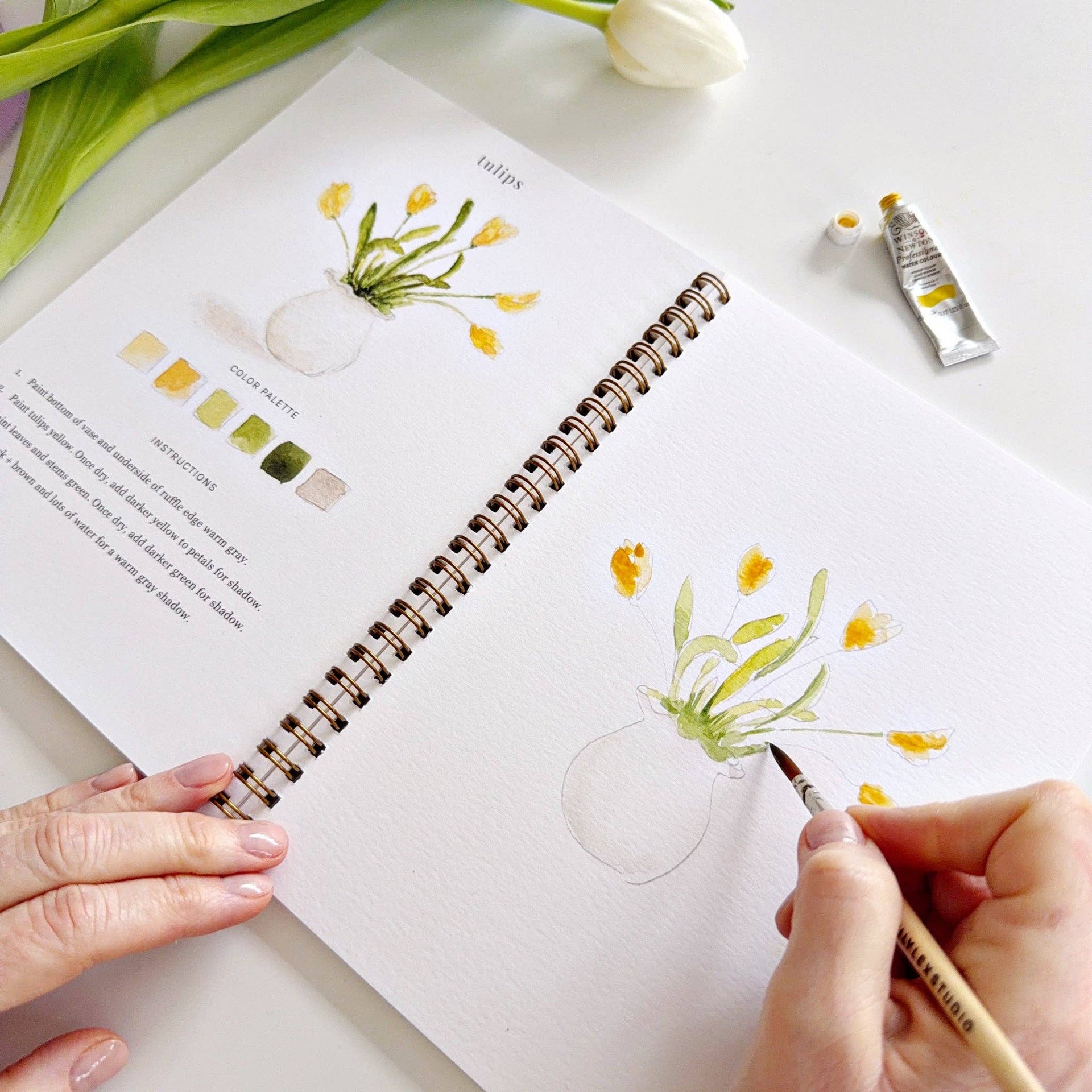 Spring watercolor workbook emily lex studio