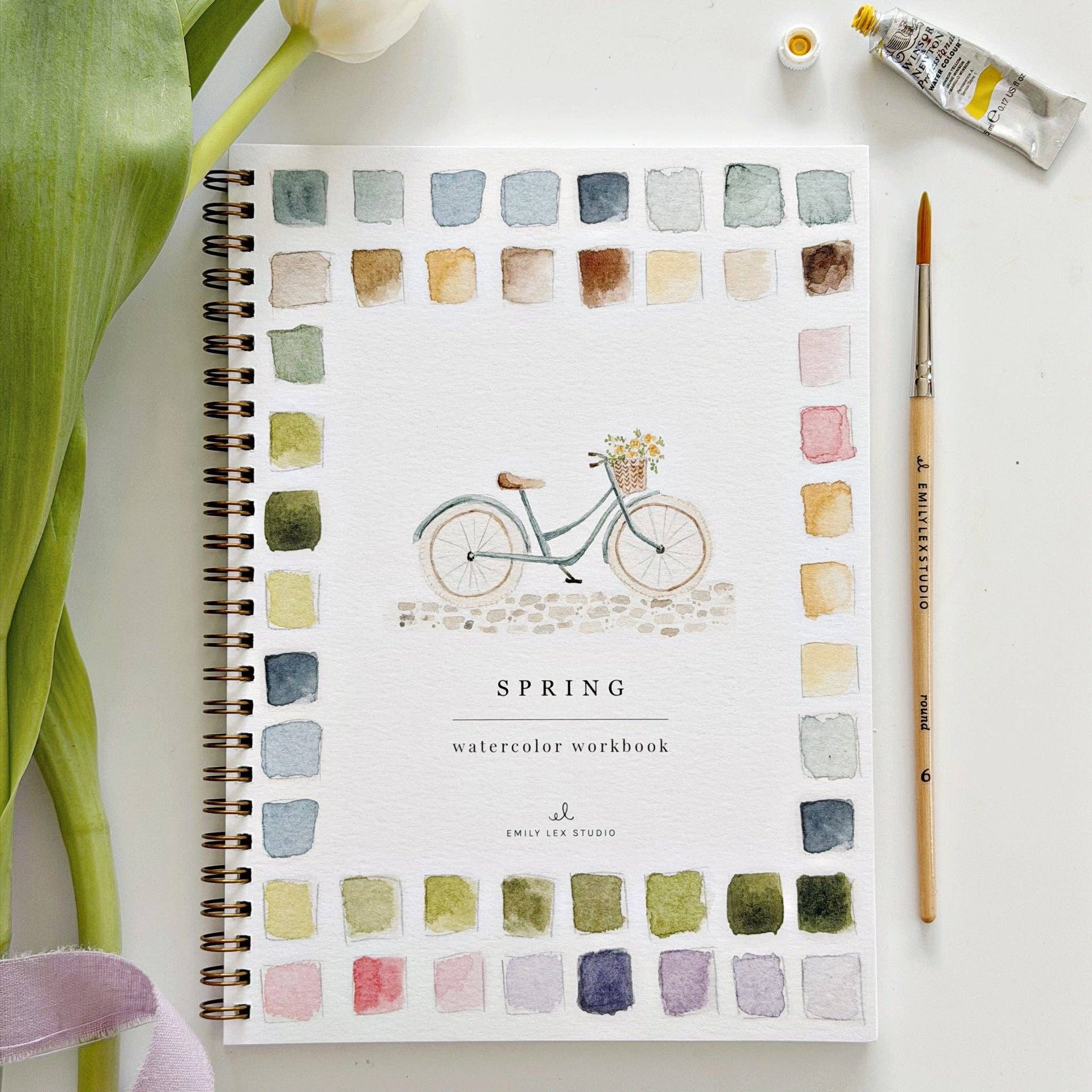 Spring watercolor workbook emily lex studio