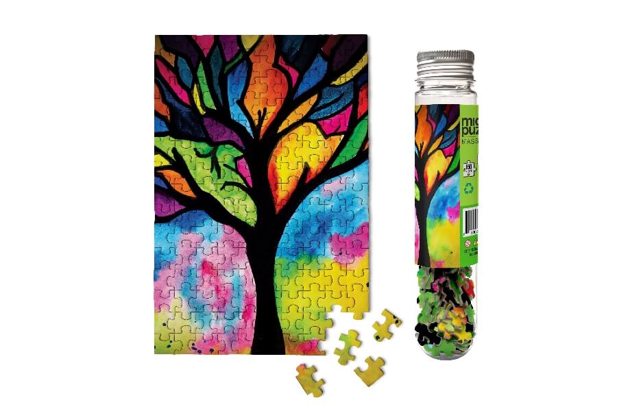 Stained Glass Tree Micro Puzzle, 150 Pieces, 4x6 Micro Puzzles LLC
