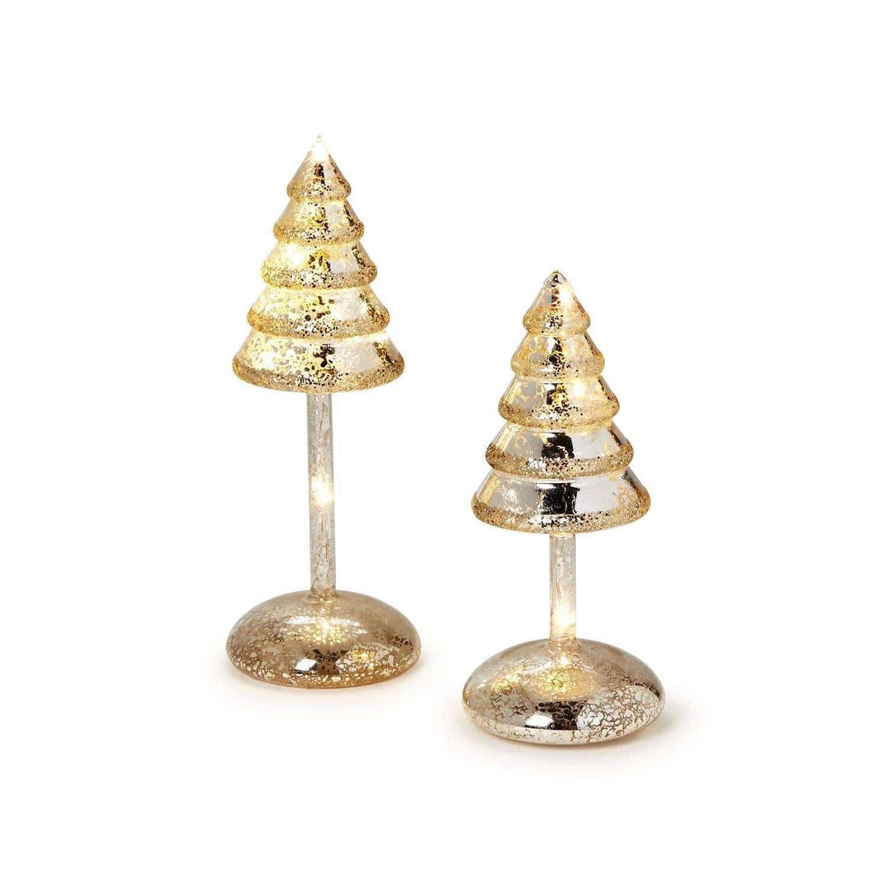 Standing Tall Set of Two LED Christmas Trees Two's Company Holiday Decor