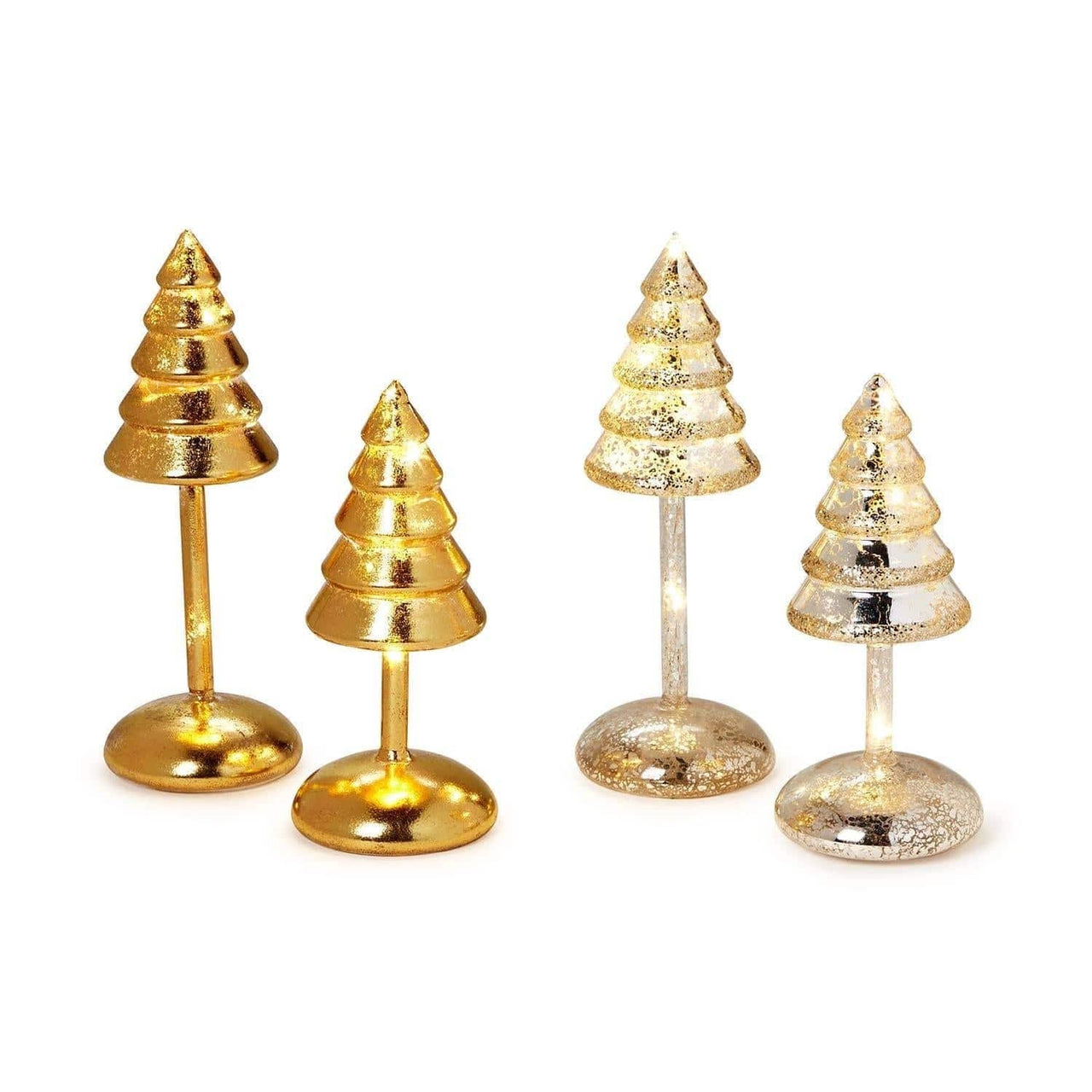 Standing Tall Set of Two LED Christmas Trees Two's Company Holiday Decor