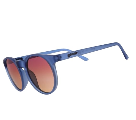 Stares Into the Abyss Circle Sunglasses, Blue, Gradient Lens Goodr