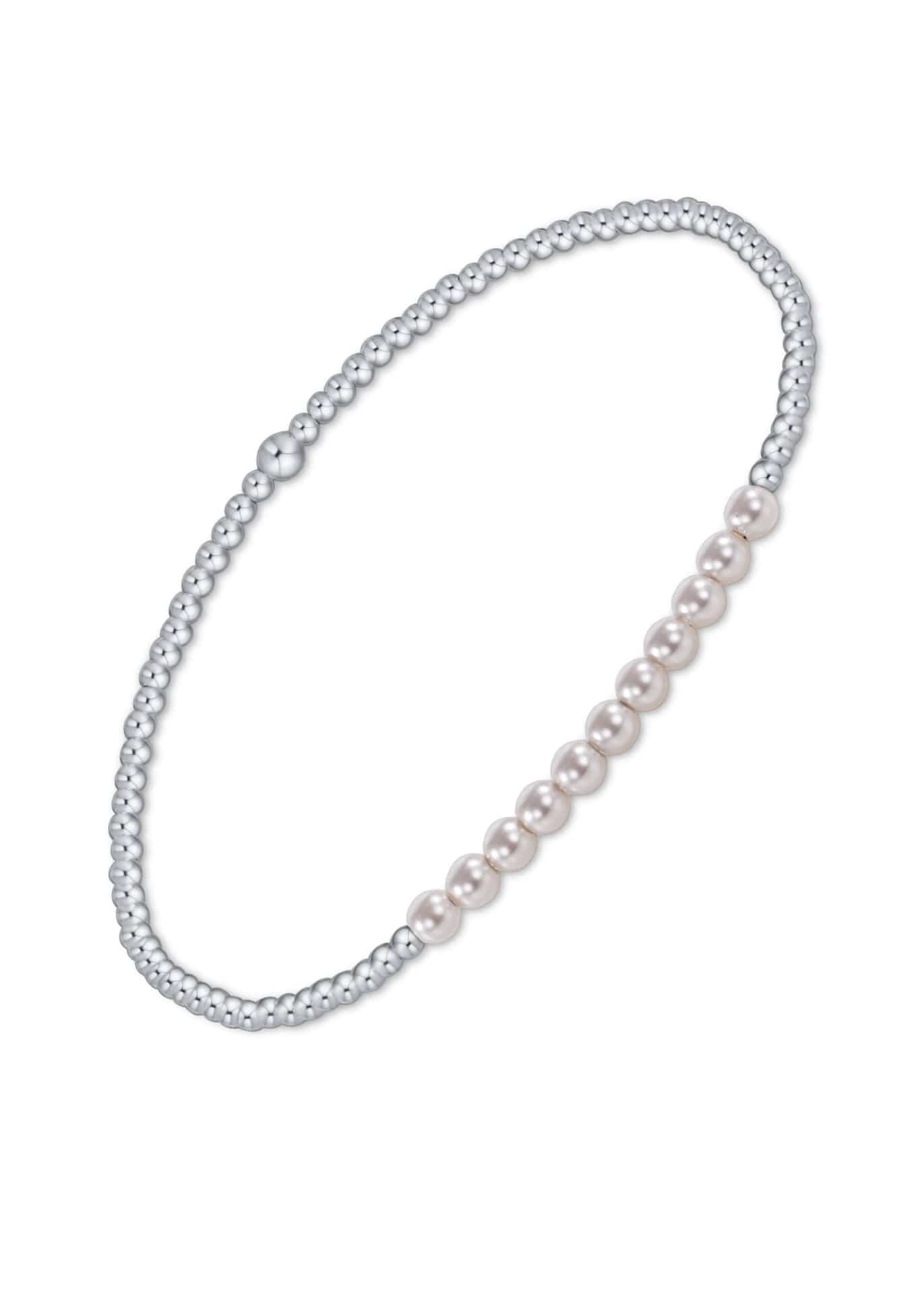 Sterling Bliss 2mm Bead Bracelet with Pearl by eNewton e.newton Designs BRACELET