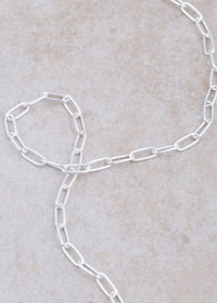 Thumbnail for Sterling Silver Paper Clip Chain. Holly Lane Designs Sterling Silver 18”