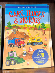 Sticker Scene Books | Cars, Trucks & Big Rigs Peter Pauper Press Activity Book