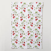 Strawberry cotton flour sack tea towel emily lex studio