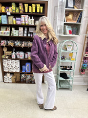 Stretch Corduroy Fleeced Jacket, Plum Purnell LLC Outerwear
