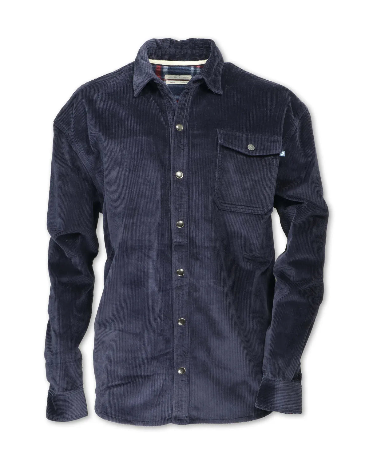 Stretch Corduroy Shi, Navy Purnell LLC Men's Clothing