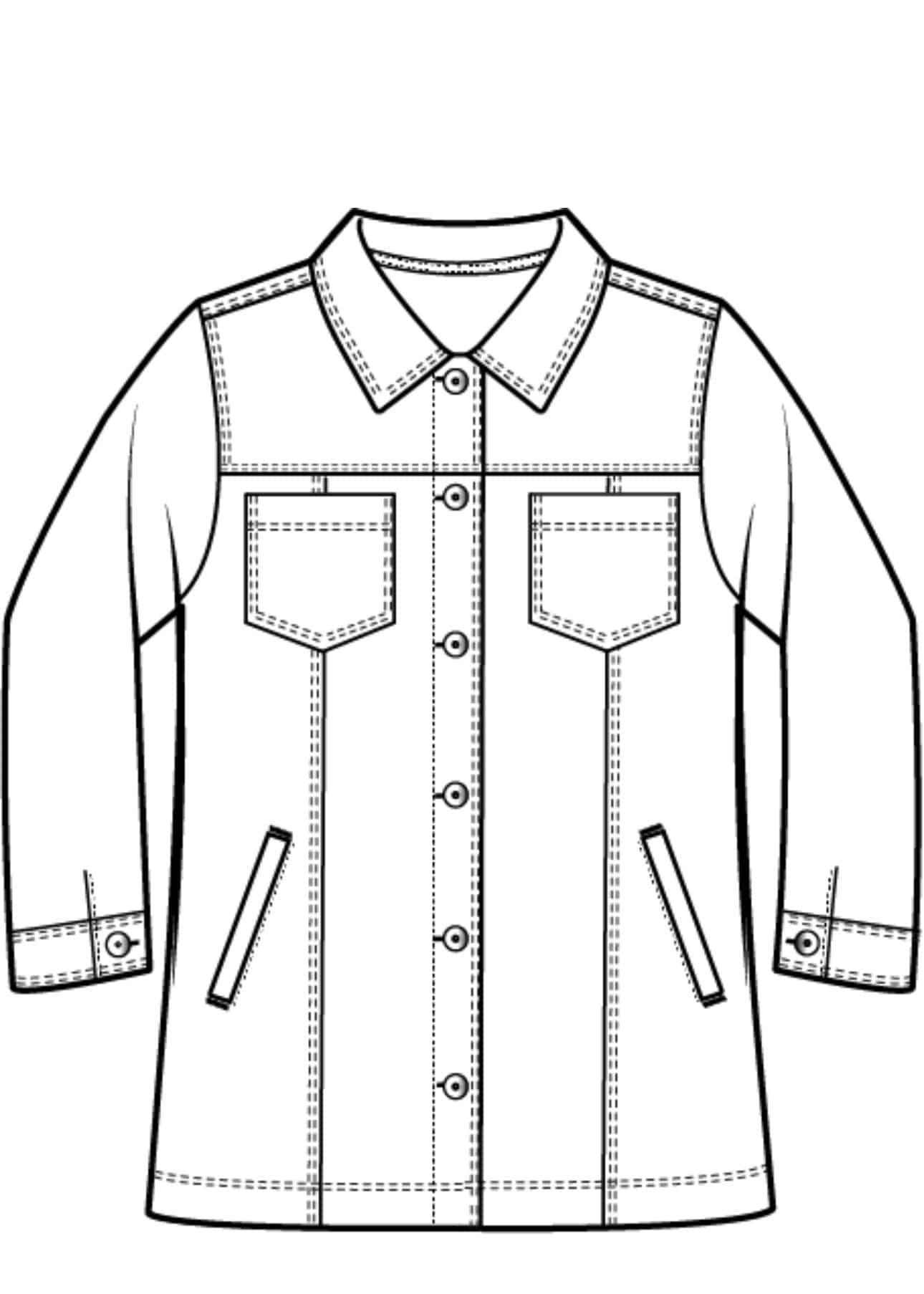 Stretch Denim Boyfriend Jacket in White Habitat Jacket